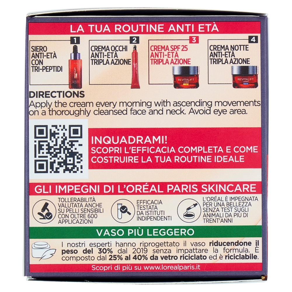 L'Oréal Paris Revitalift Laser Tripla Azione Crema Anti-Età SPF 25 50 ml